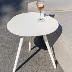 Beistelltisch Burnie Gescova - Aluminium Weiß 48x48 cm