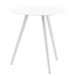 Beistelltisch Burnie Gescova - Aluminium Weiß 48x48 cm