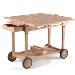 Beistelltisch Clifton Gescova - Massives Teakholz - 105x91x78 cm - Braun