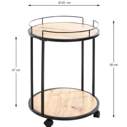 Beistelltisch | Ø45 cm x 60 cm | Eiche Design