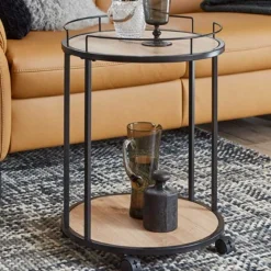 Beistelltisch | Ø45 cm x 60 cm | Eiche Design