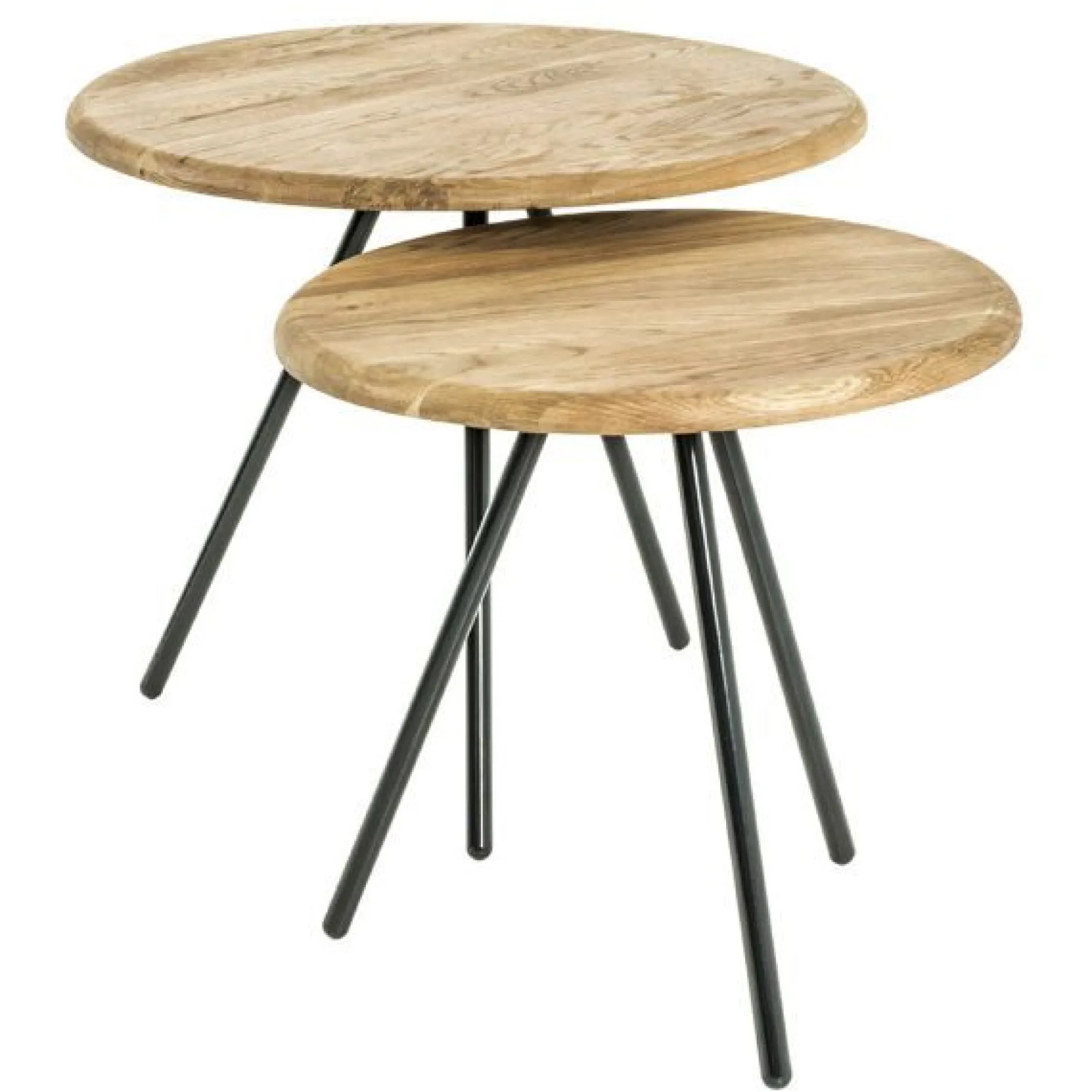 Beistelltisch | Ø50 cm x 43 cm | Eiche massiv
