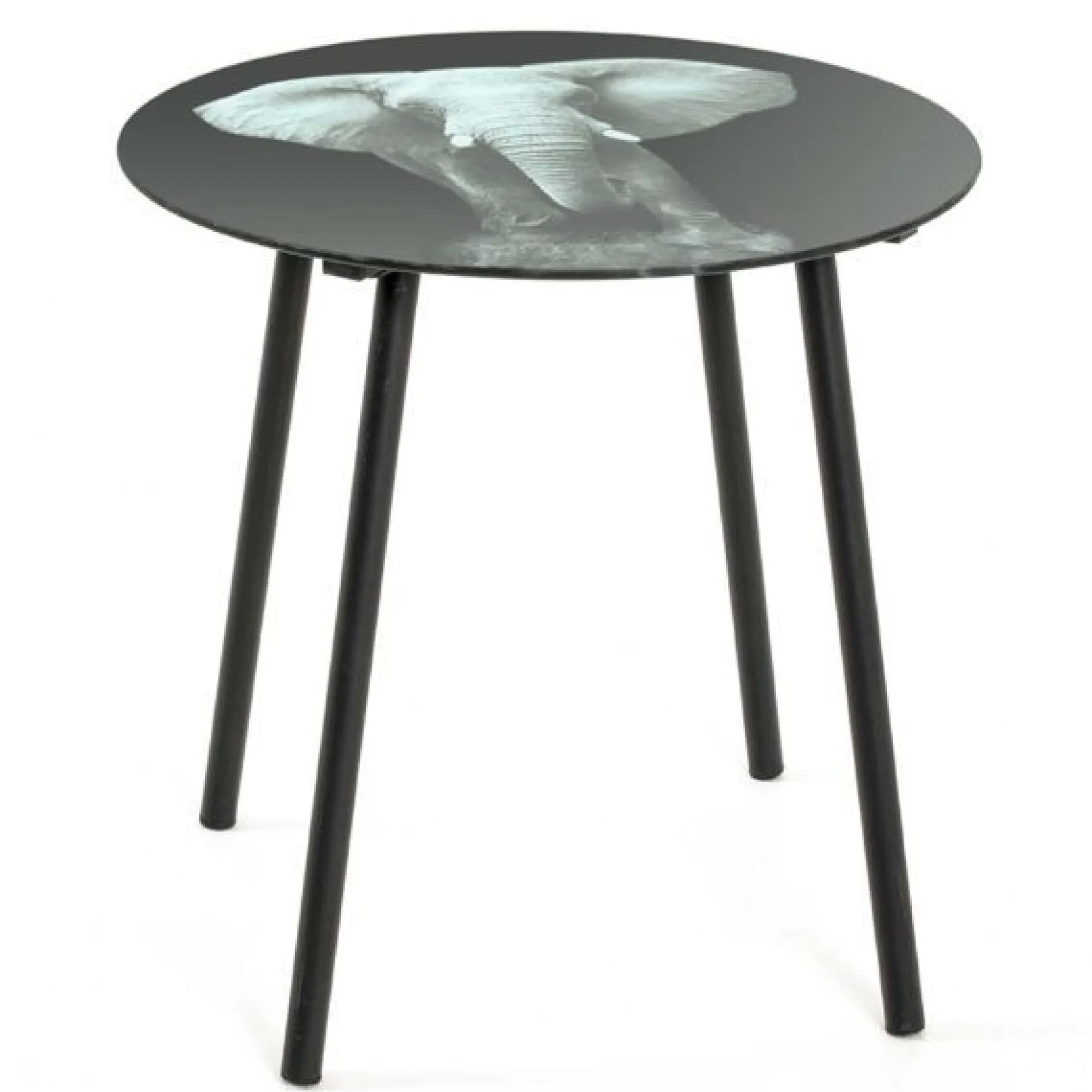 Beistelltisch | Ø40 cm x 41 cm | Elefanten-Design