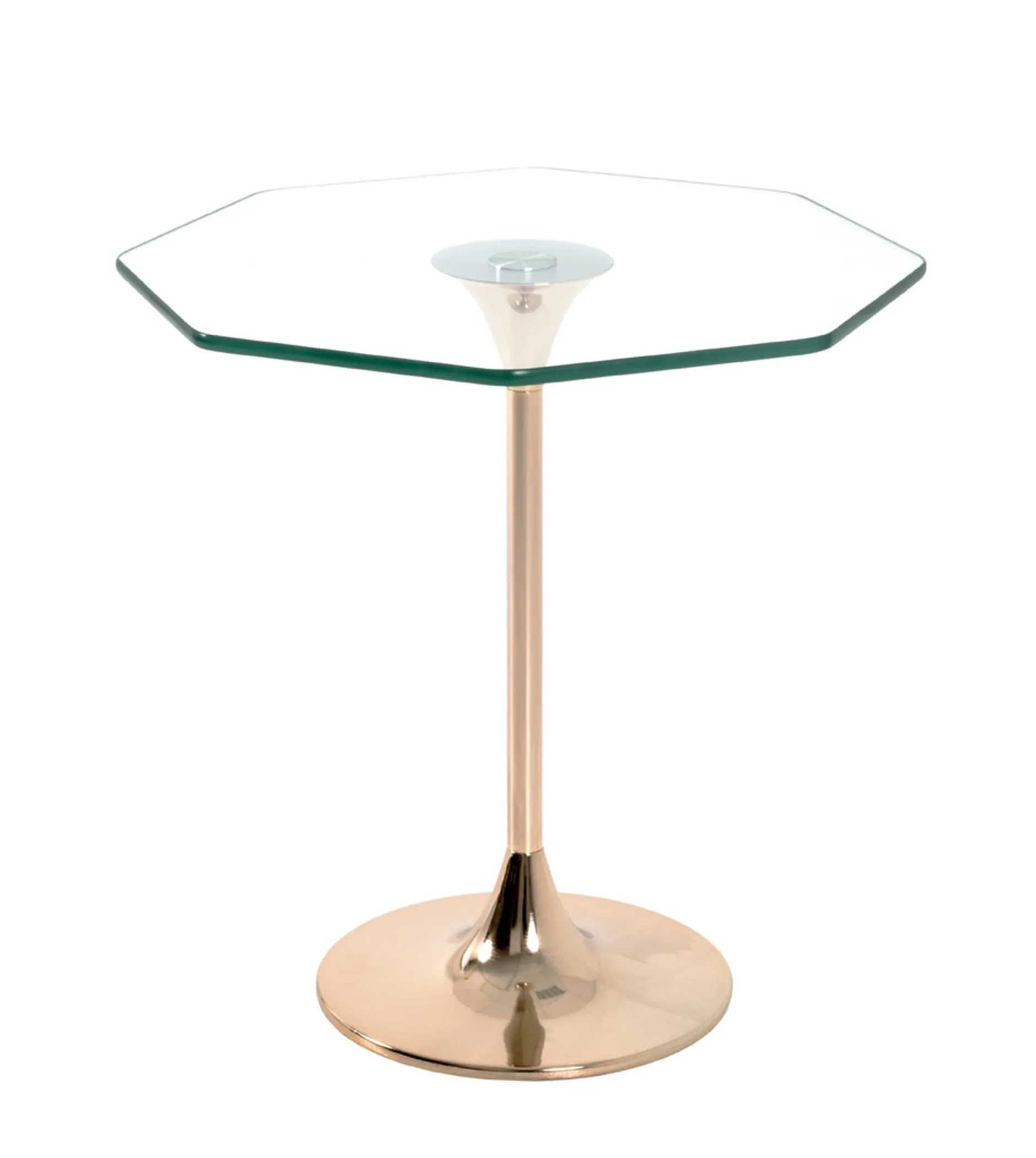 Beistelltisch | Ø45 cm x 47 cm | Gold/Glas