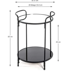 Beistelltisch | Ø37 cm x 50 cm | Schwarz