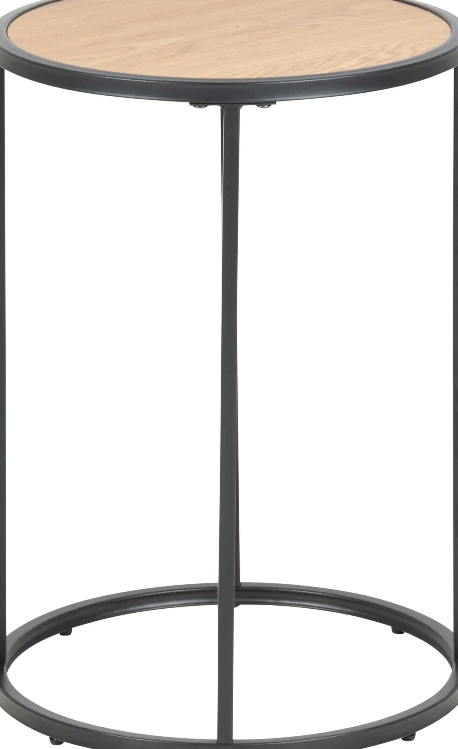 Beistelltisch Dover ø40cm - schwarz/Wildeiche
