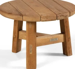 Beistelltisch Ferdau Gescova - Recyceltes Teakholz - Ø50 cm - Braun