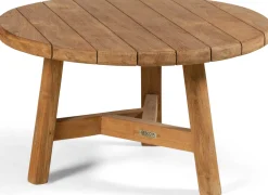 Beistelltisch Ferdau Ø80 Gescova - Recyceltes Teakholz - Braun