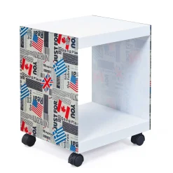 Beistelltisch Flagcube auf Rädern