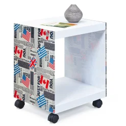 Beistelltisch Flagcube auf Rädern