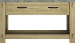 Beistelltisch Louane 156cm, 1 Schublade - Eiche/Beton