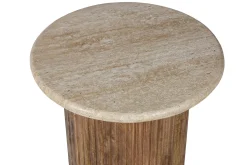 Beistelltisch Louis | Ø50 x 45 cm | Travertin Beige