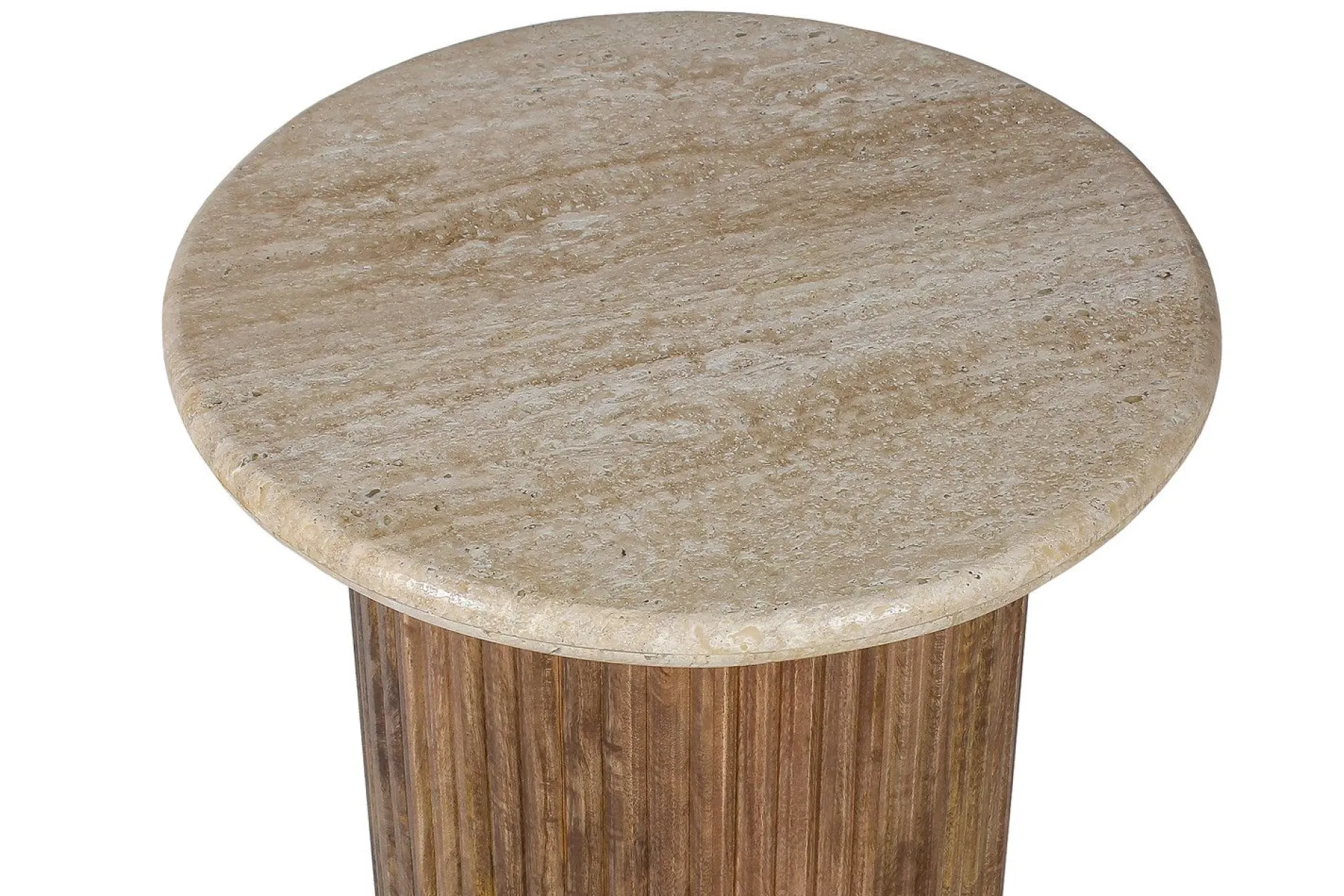 Beistelltisch Louis | Ø50 x 45 cm | Travertin Beige
