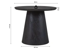 Beistelltisch Miklos | Ø60 x 50 cm | Schwarz