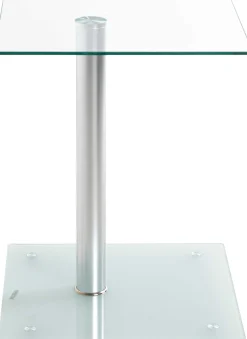 Beistelltisch mit Ablage aus Sicherheitsglas | 6 kg Tragkraft