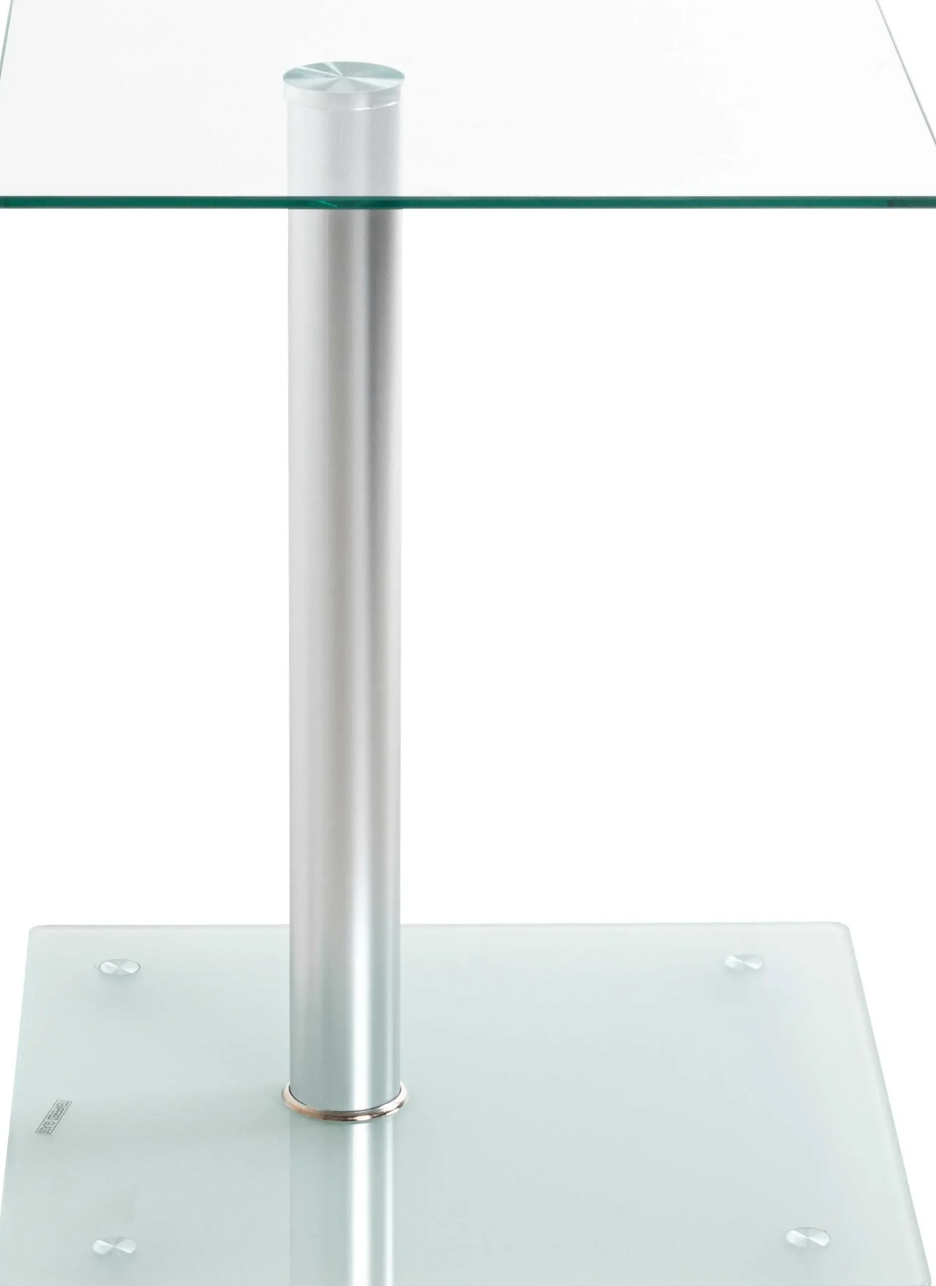Beistelltisch mit Ablage aus Sicherheitsglas | 6 kg Tragkraft