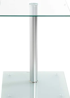 Beistelltisch mit Ablage aus Sicherheitsglas | 6 kg Tragkraft
