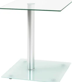 Beistelltisch mit Ablage aus Sicherheitsglas | 6 kg Tragkraft