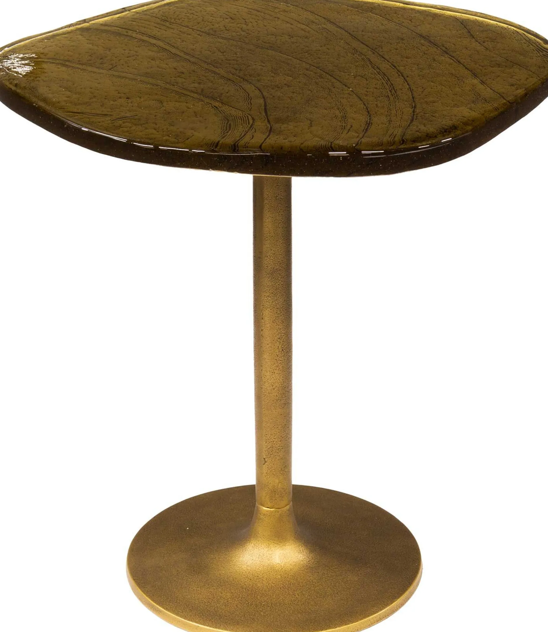Beistelltisch mit Glasplatte Eclipse S - Antique Gold