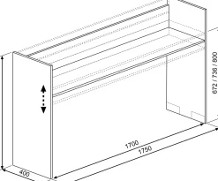Beistelltisch Navas 175cm - weiß