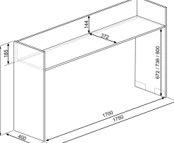 Beistelltisch Navas 175cm - weiß