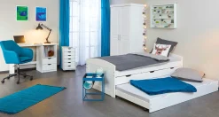 Beistelltisch Nubis 35x35 - blau/schwarz