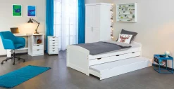 Beistelltisch Nubis 35x35 - blau/schwarz
