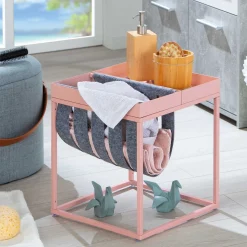 Beistelltisch Nubis 35x35 - rosa/grau