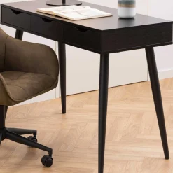 Beistelltisch/Schreibtisch Jupiter 110 cm 3 Schubladen - schwarz