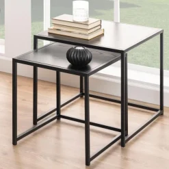 Beistelltisch-Set Dover - 2-teilig - 50x50x45cm - schwarz