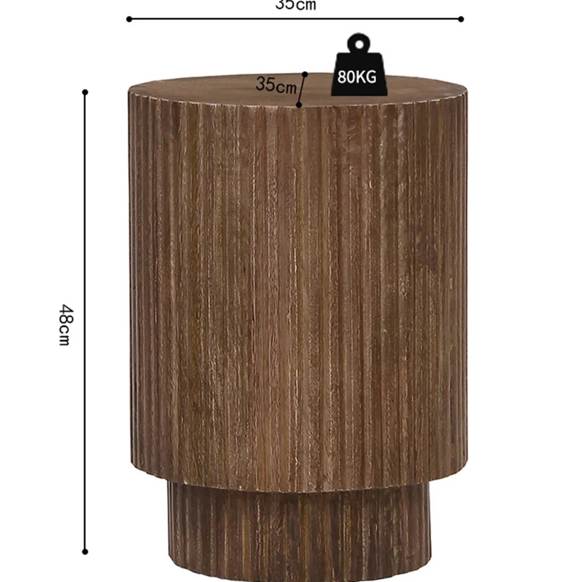 Beistelltisch Victor | Ø35 x 48 cm | Mangoholz