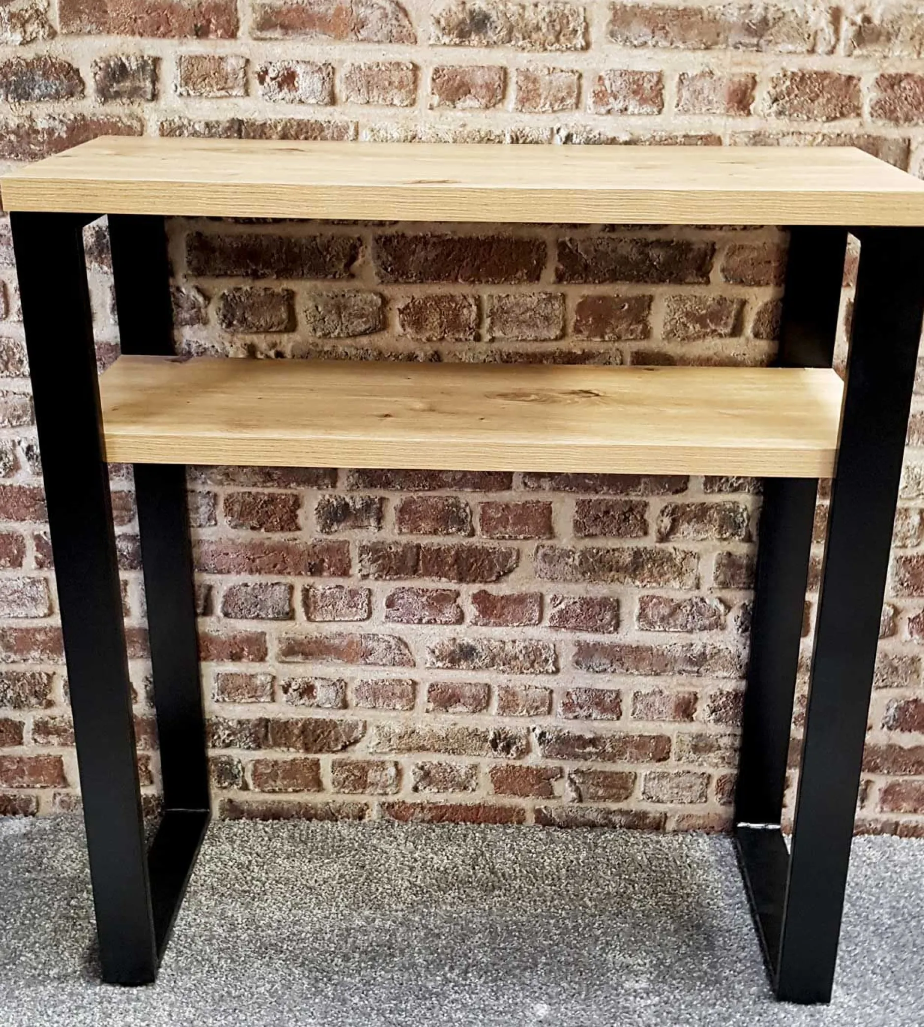 Beistelltisch | 70 x 28 x 75 cm | Anthracite Oak Design