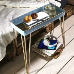 Beistelltisch | 60 x 31 x 54 cm | Blau