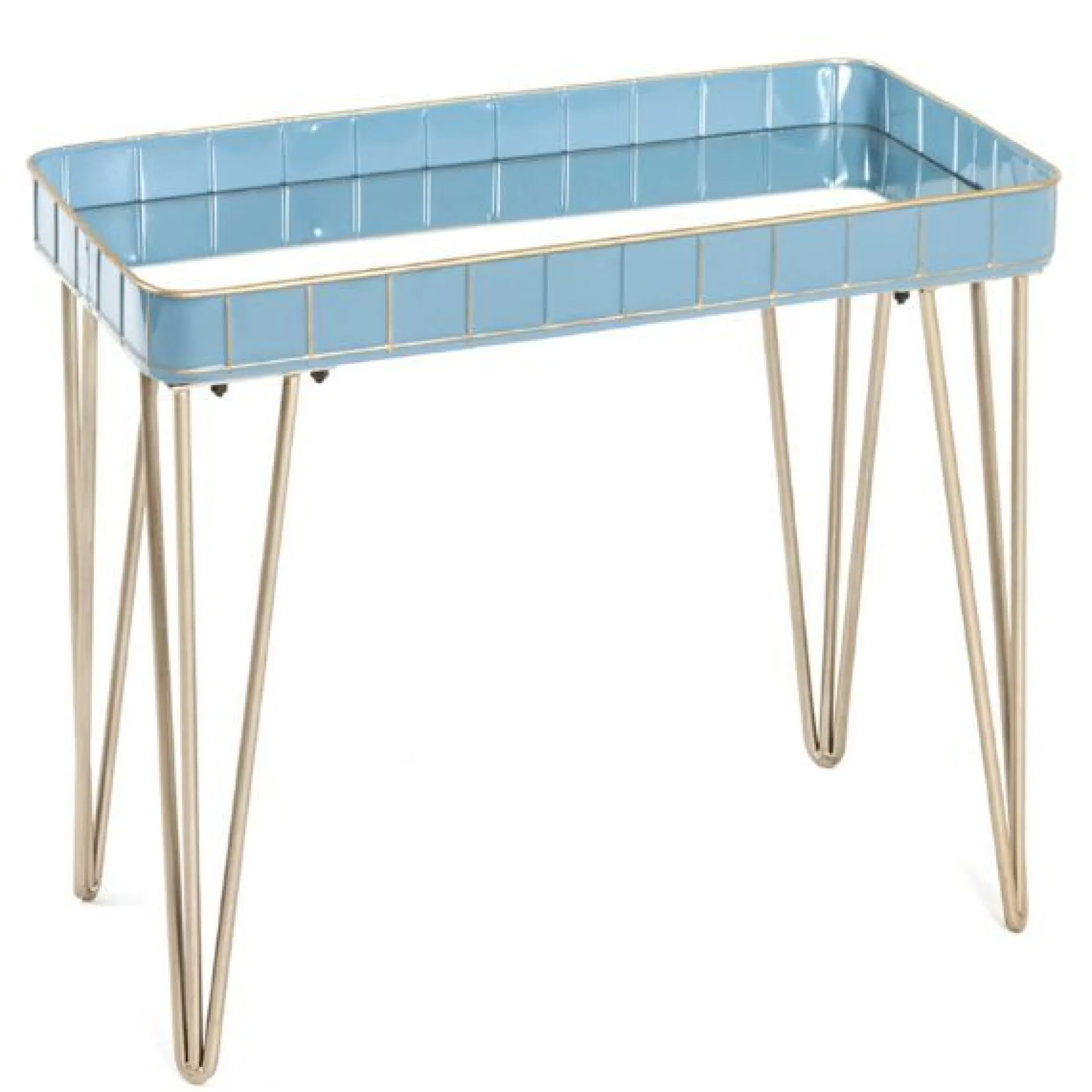 Beistelltisch | 60 x 31 x 54 cm | Blau