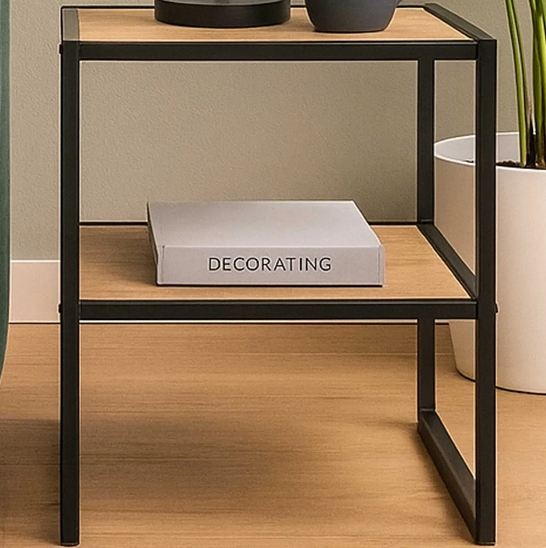 Beistelltisch | 45 x 35 x 60 cm | Design Light Oak