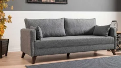 Bella 3-Sitzer-Schlafsofa | HOLZ-/MDF-RAHMEN | Grau