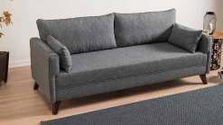 Bella 3-Sitzer-Schlafsofa | HOLZ-/MDF-RAHMEN | Grau