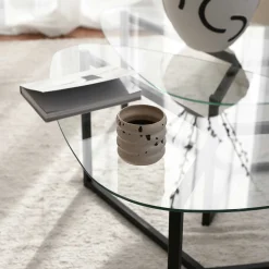 Bellisimo Couchtisch-Set | METALLRAHMEN | Mattschwarz
