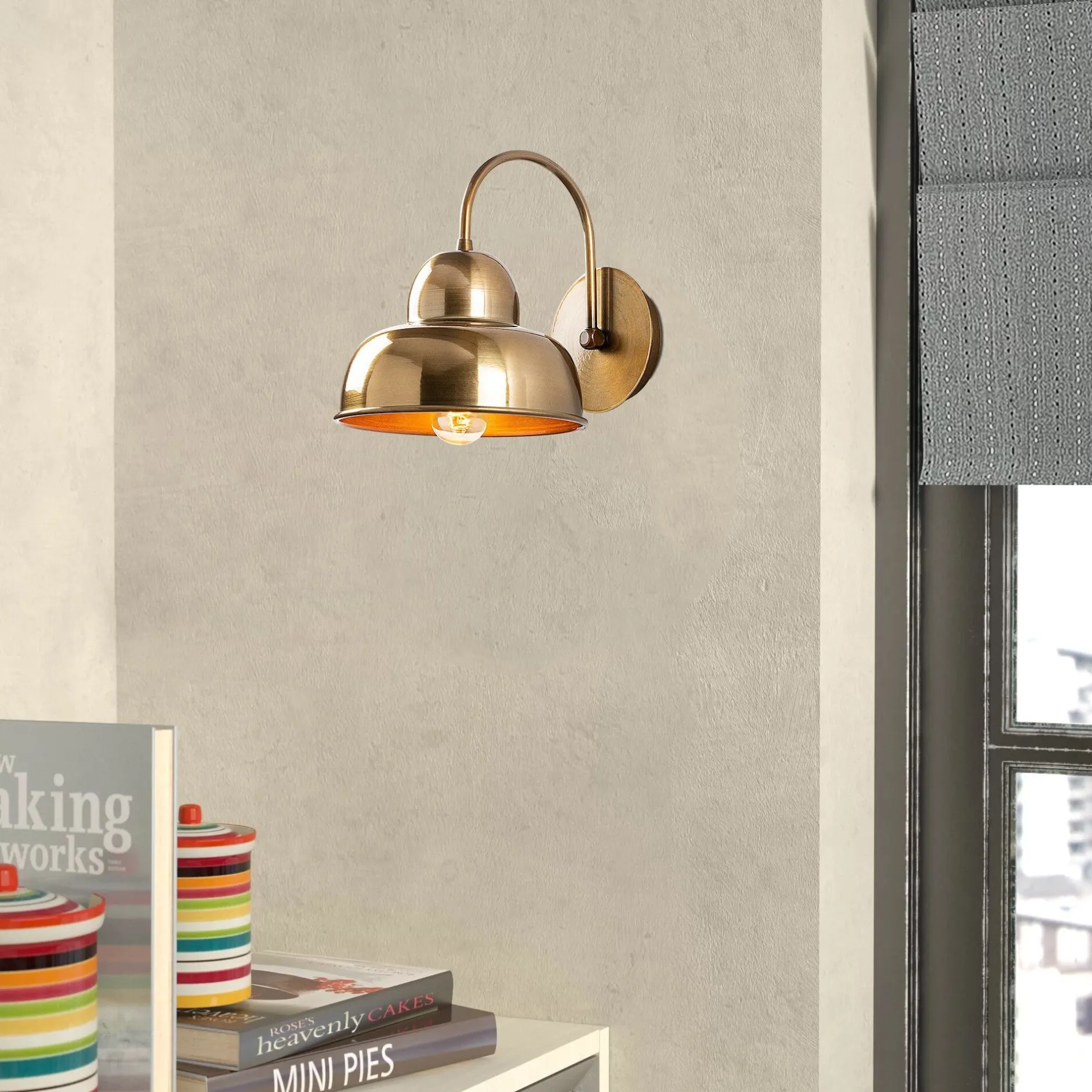 Berceste Wandleuchte | METALLGEHÄUSE | Gold