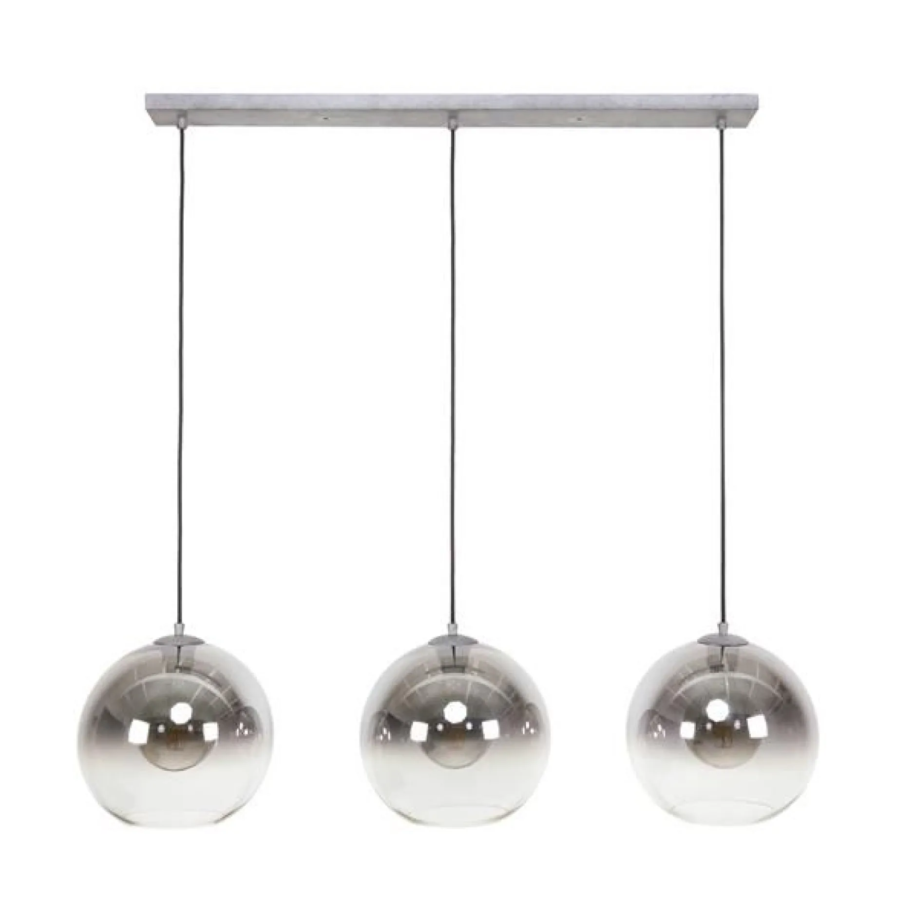 Bessy Hängeleuchte 3 Lampenschirme-Altsilber