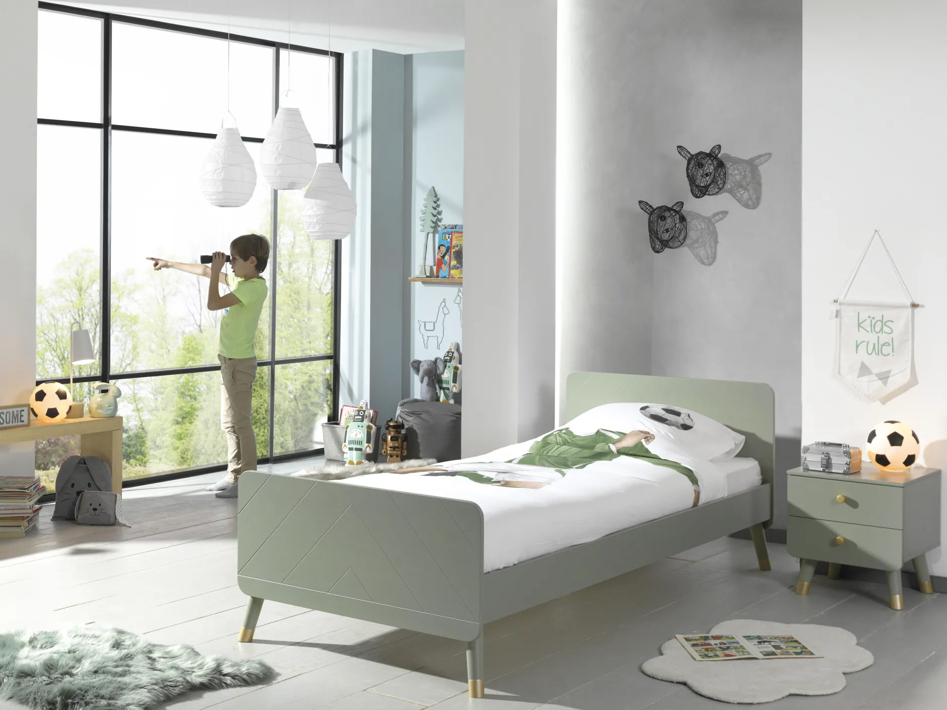 Bett Billy 90x200 - olivgrün