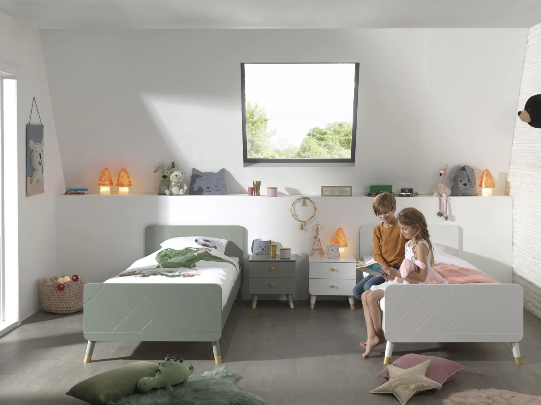 Bett Billy 90x200 - olivgrün