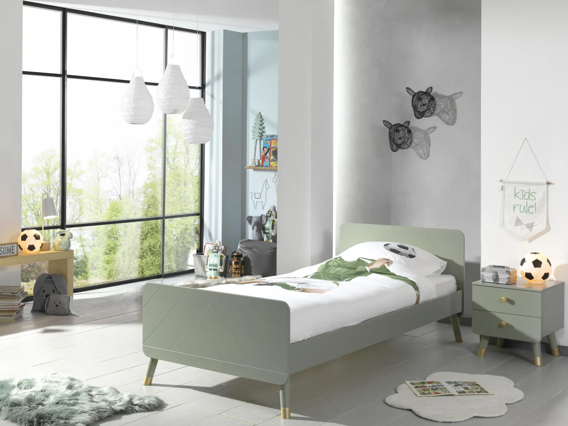 Bett Billy 90x200 - olivgrün