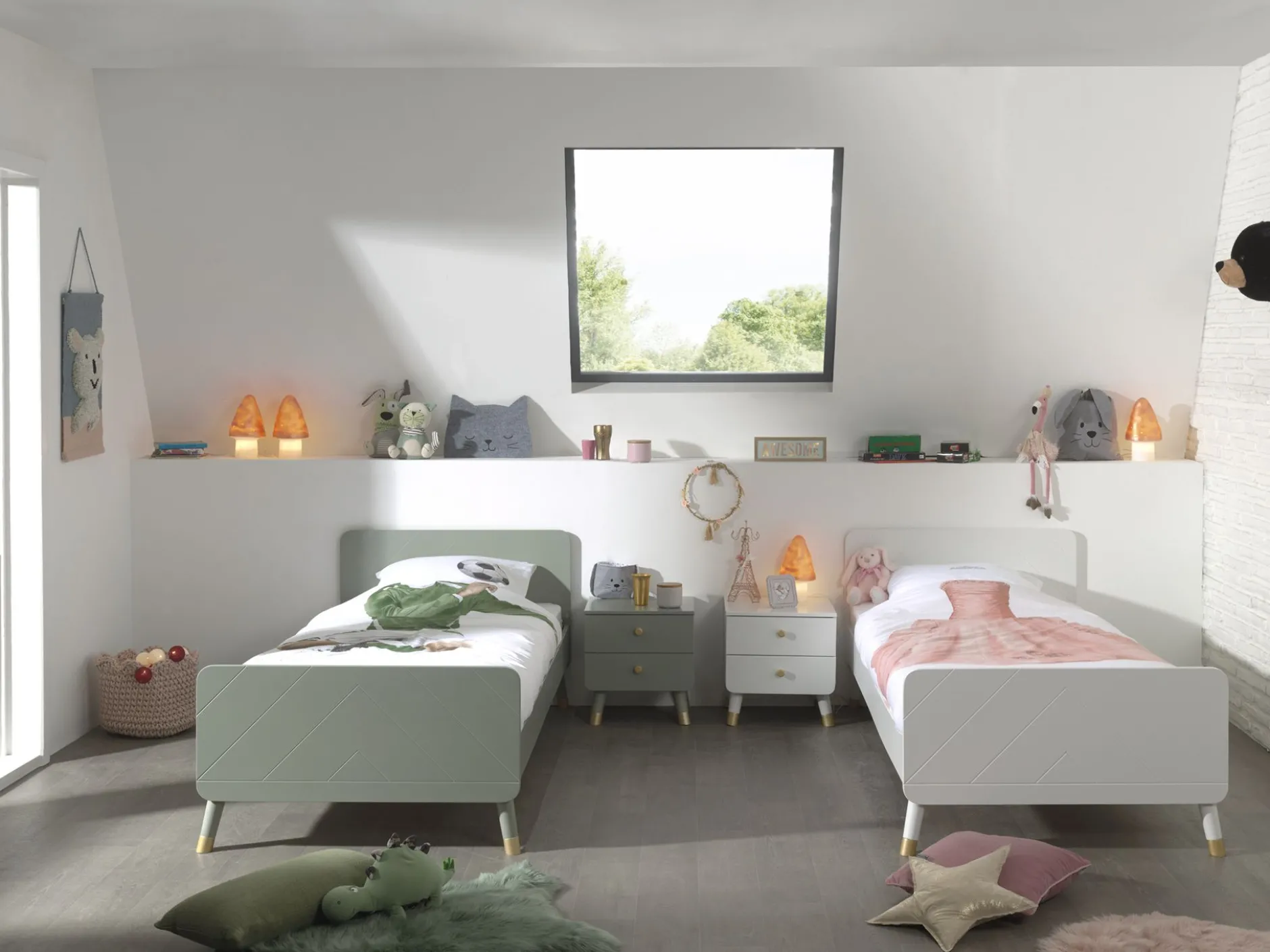 Bett Billy 90x200 - olivgrün