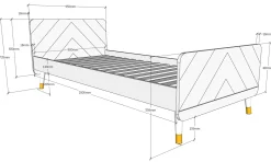 Bett Billy 90x200 - rosa