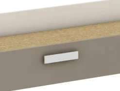 Bettkasten Tidelle matt weiß/beige