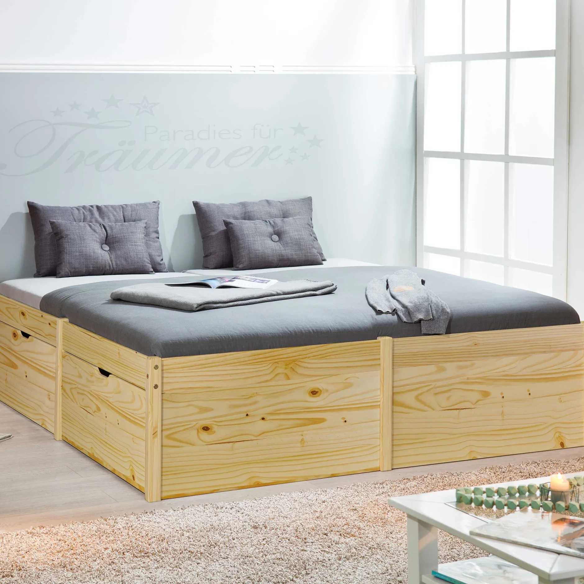 Bett Lausanne (180x200) - natur