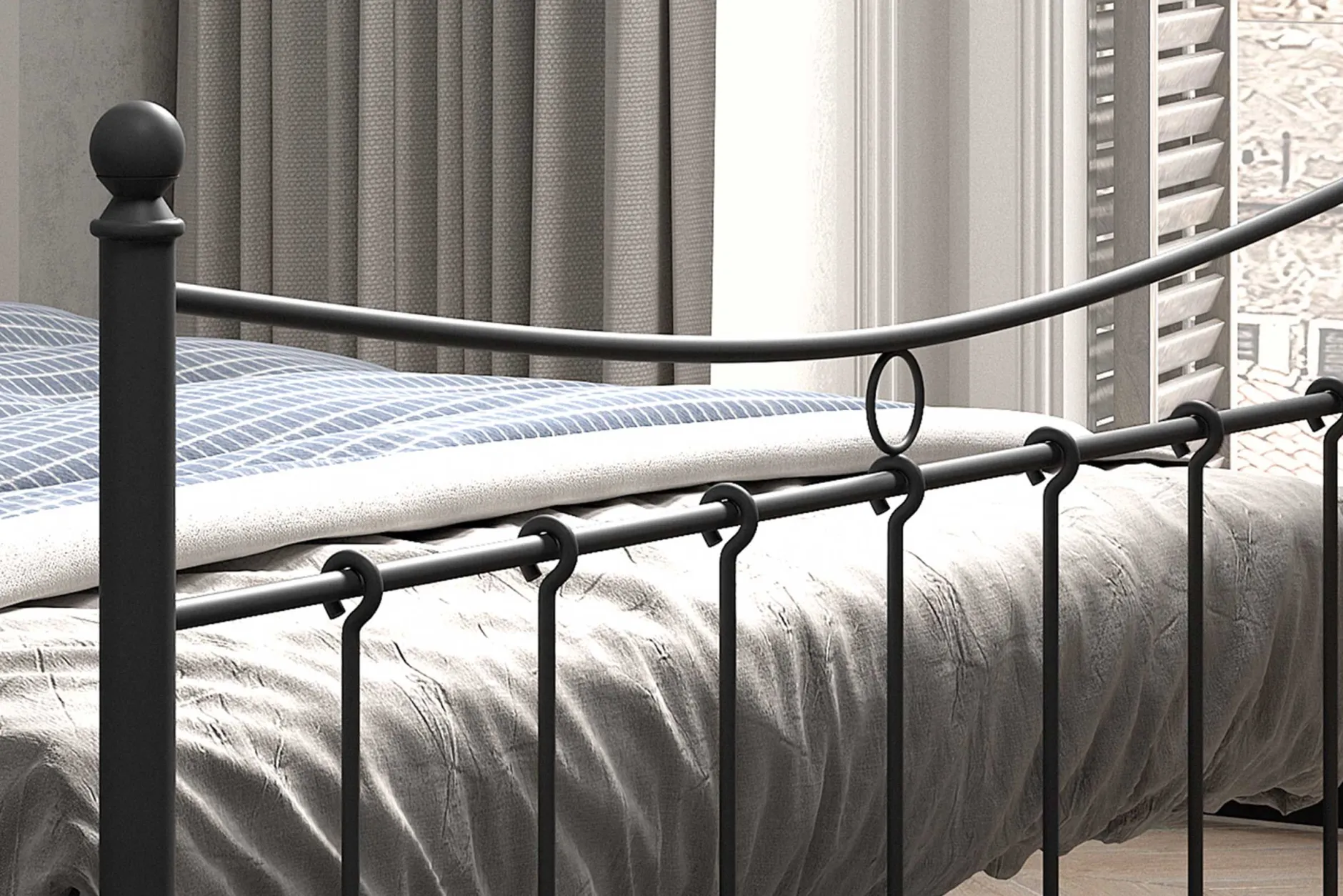 Bett Liza mit Lattenrost 160x200 - schwarz