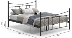 Bett Liza mit Lattenrost 160x200 - schwarz