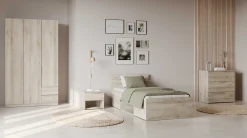 Bett Micheline 90 x 200 cm-Kronberger Eiche